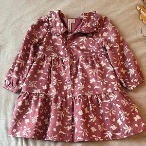 Janie and Jack Floral Ruffle Collar Dress size 3T